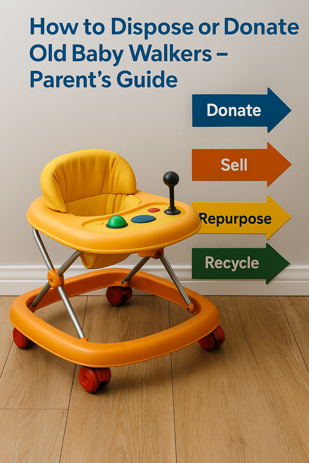 Read more about the article How to Dispose or Donate Old Baby Walkers – Parent’s Guide (2025)