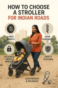 Read more about the article How to Choose a Stroller for Indian Roads (2025 Guide)