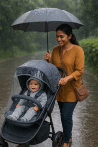 Read more about the article Best Baby Strollers for Indian Monsoon Season: A Complete Guide for Parents